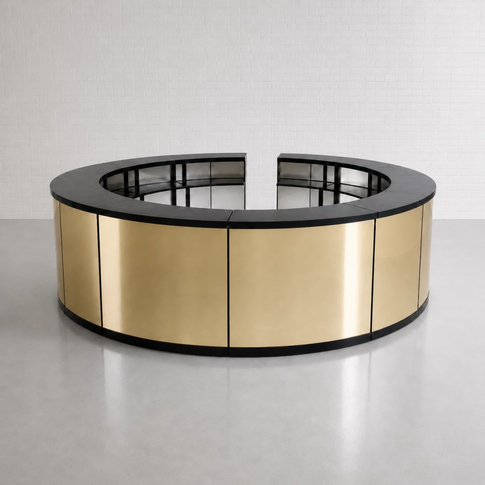 10 Piece Modular Mirror Bar Gold