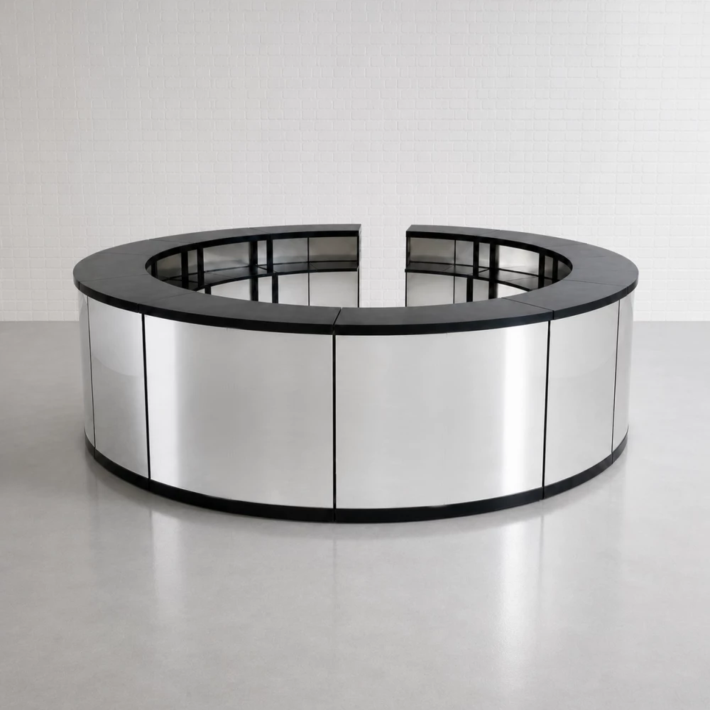 10 Piece Modular Mirror Bar Silver