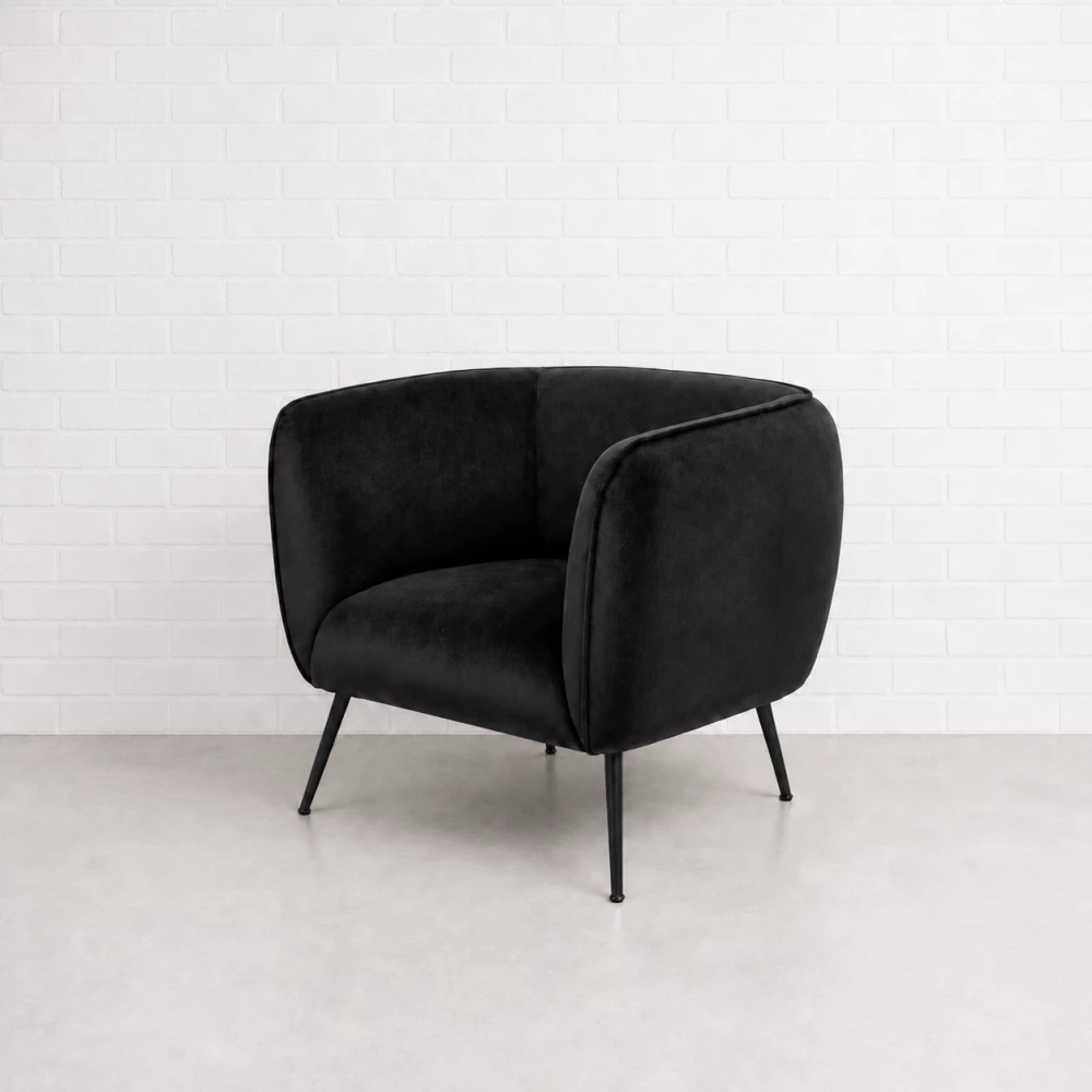 Black Lush Armchair Fff Hire