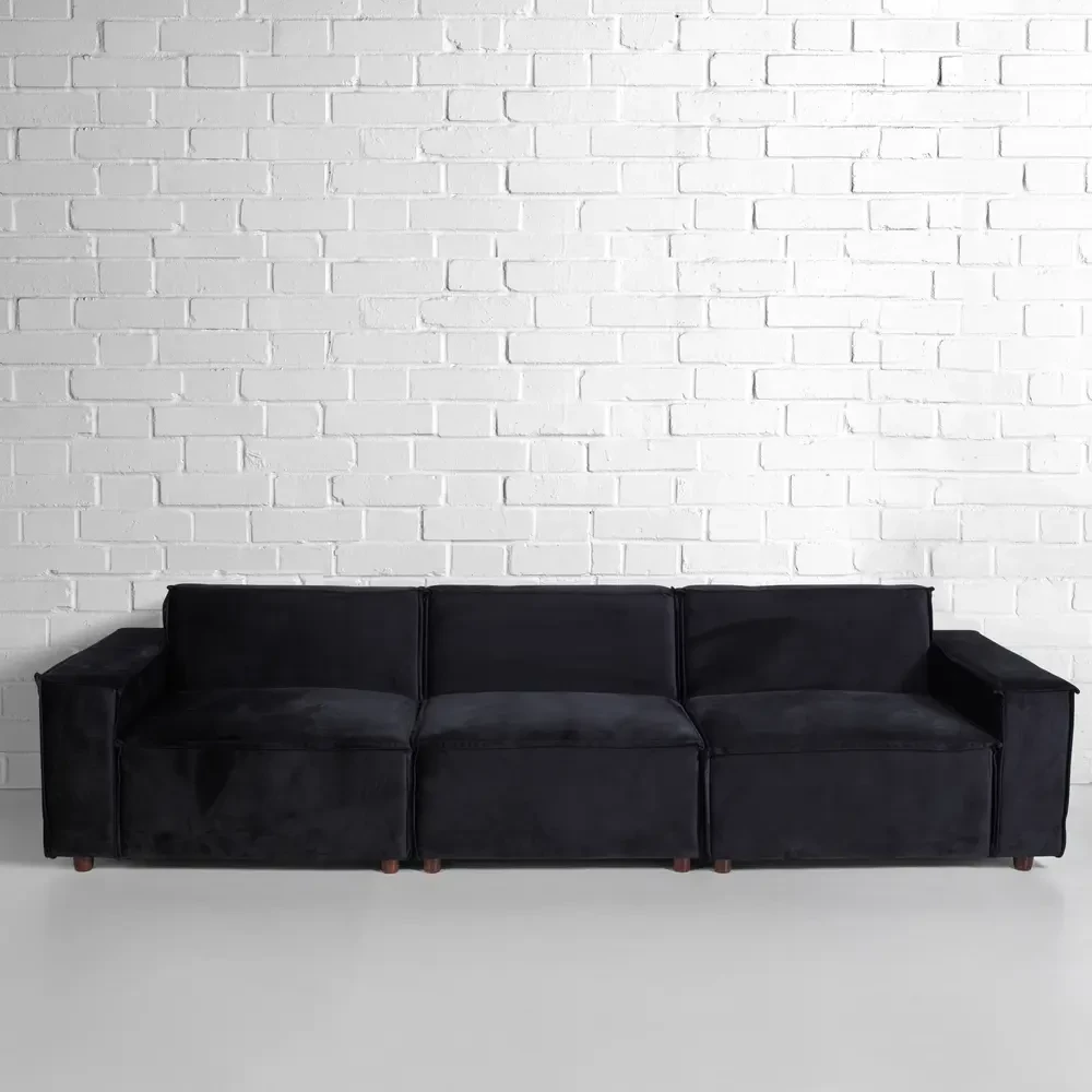 Black Modular Sofa Hire 3 Piece F
