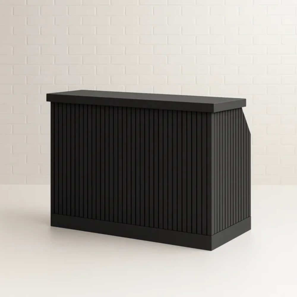 Black Slatted Bar Hire 2