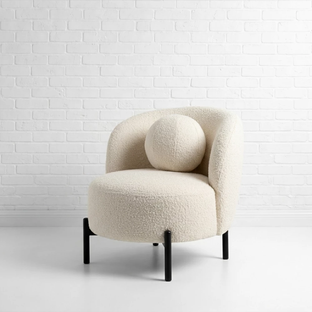 Boucle Curve  Ss Armchair Hire2
