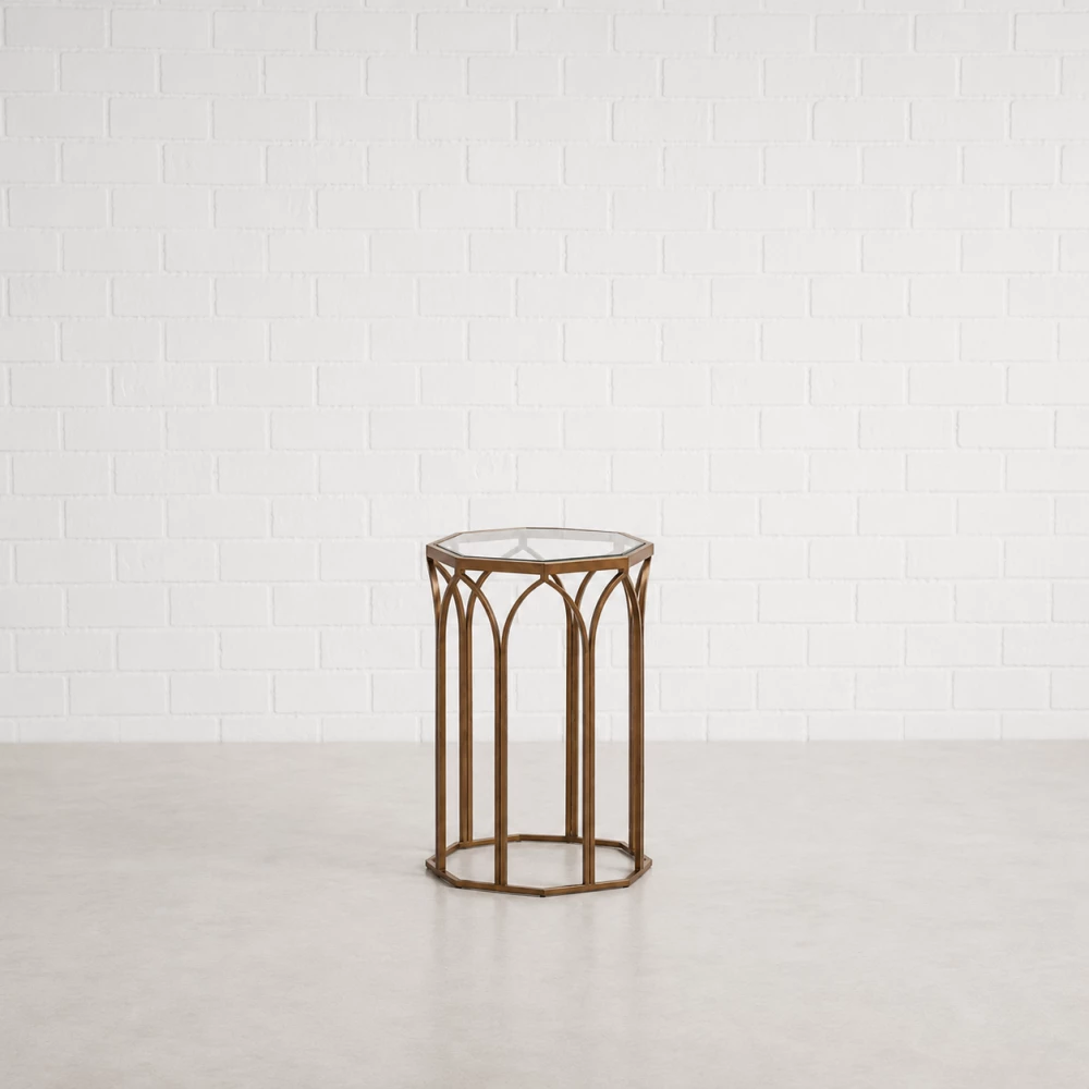 Gold Florence Side Table Ffff