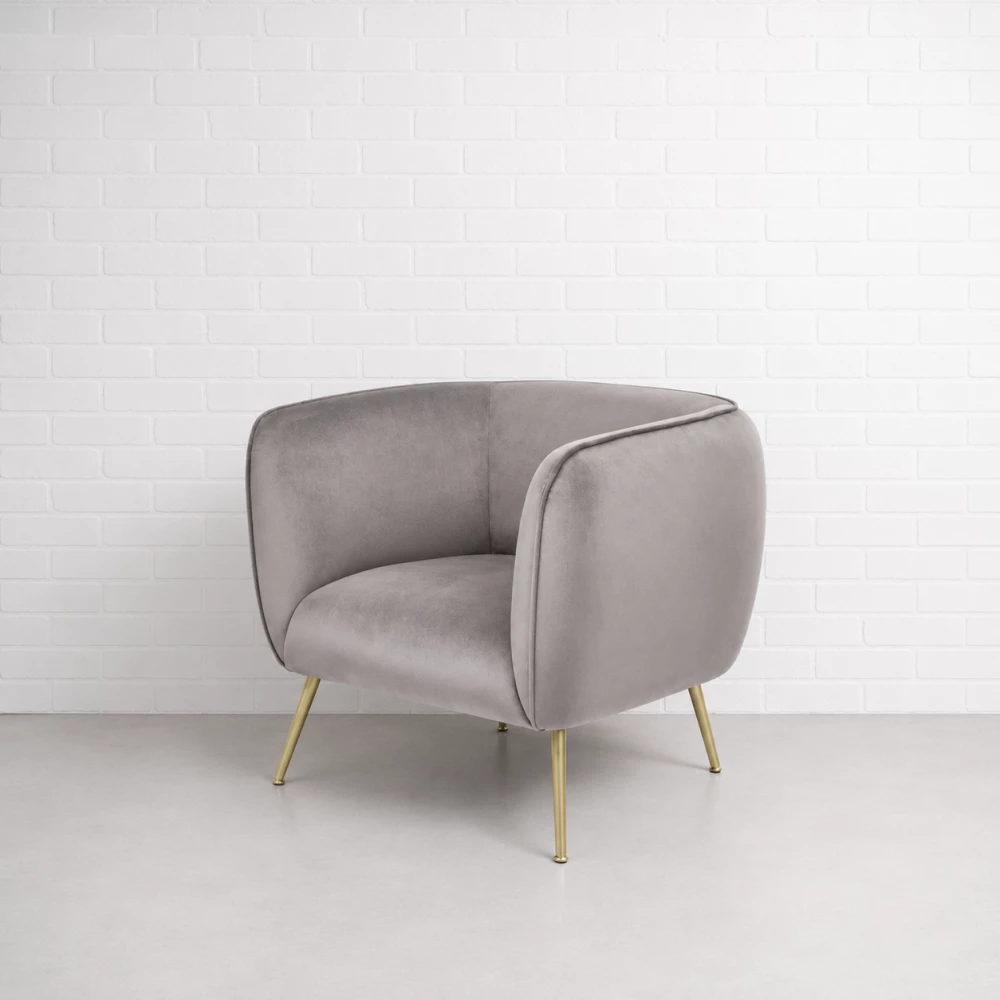 Grey Lush Armchair Fff Hire