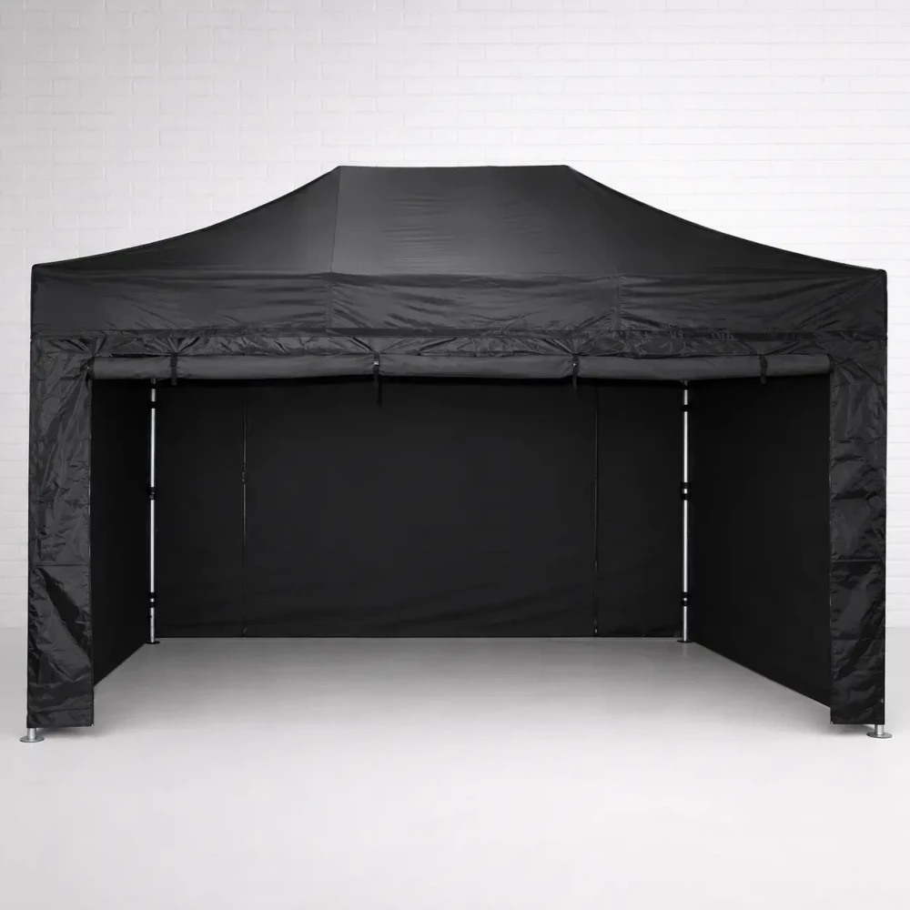 Large Gazebo Hire Black Sides