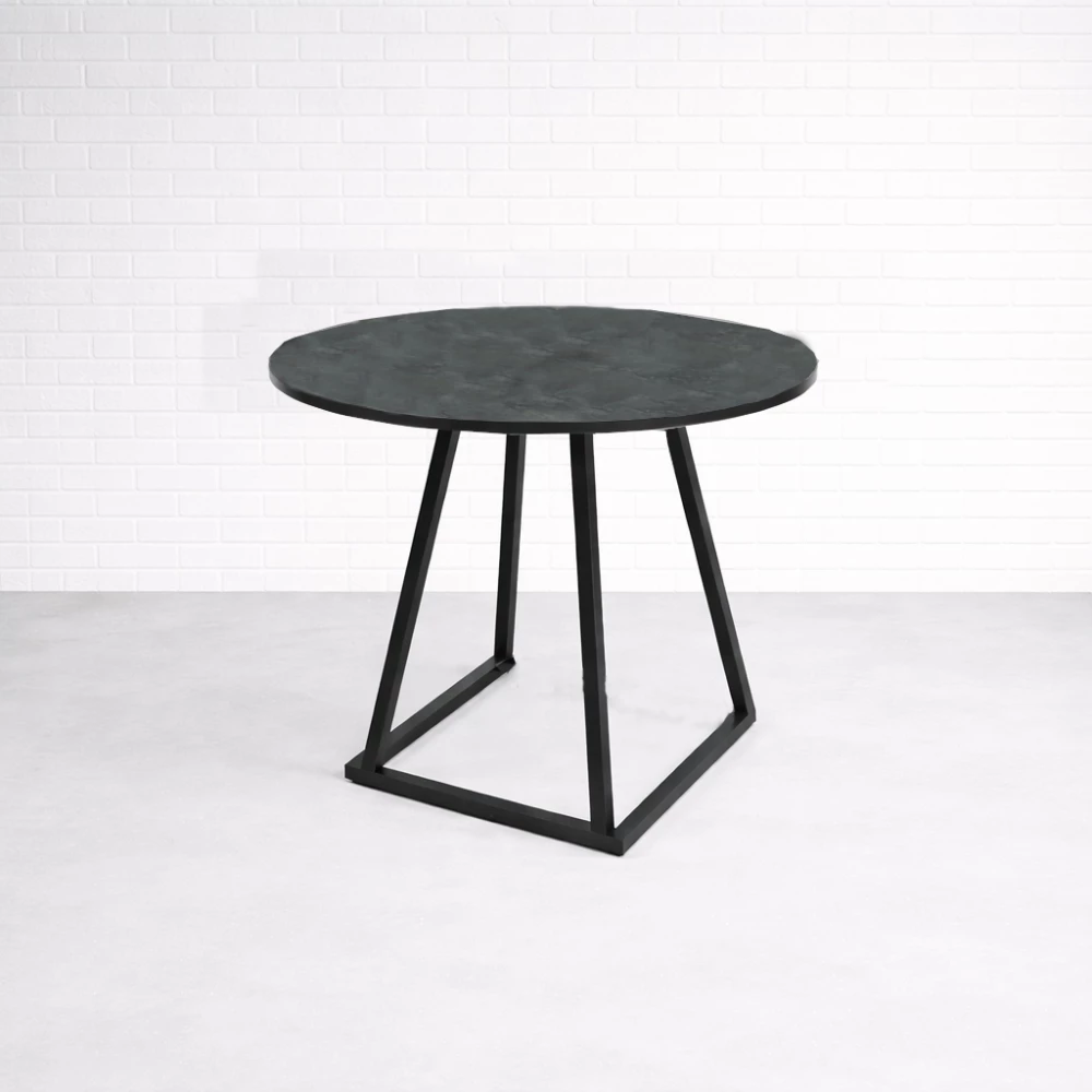 Trapdinerroundblackmtoptable