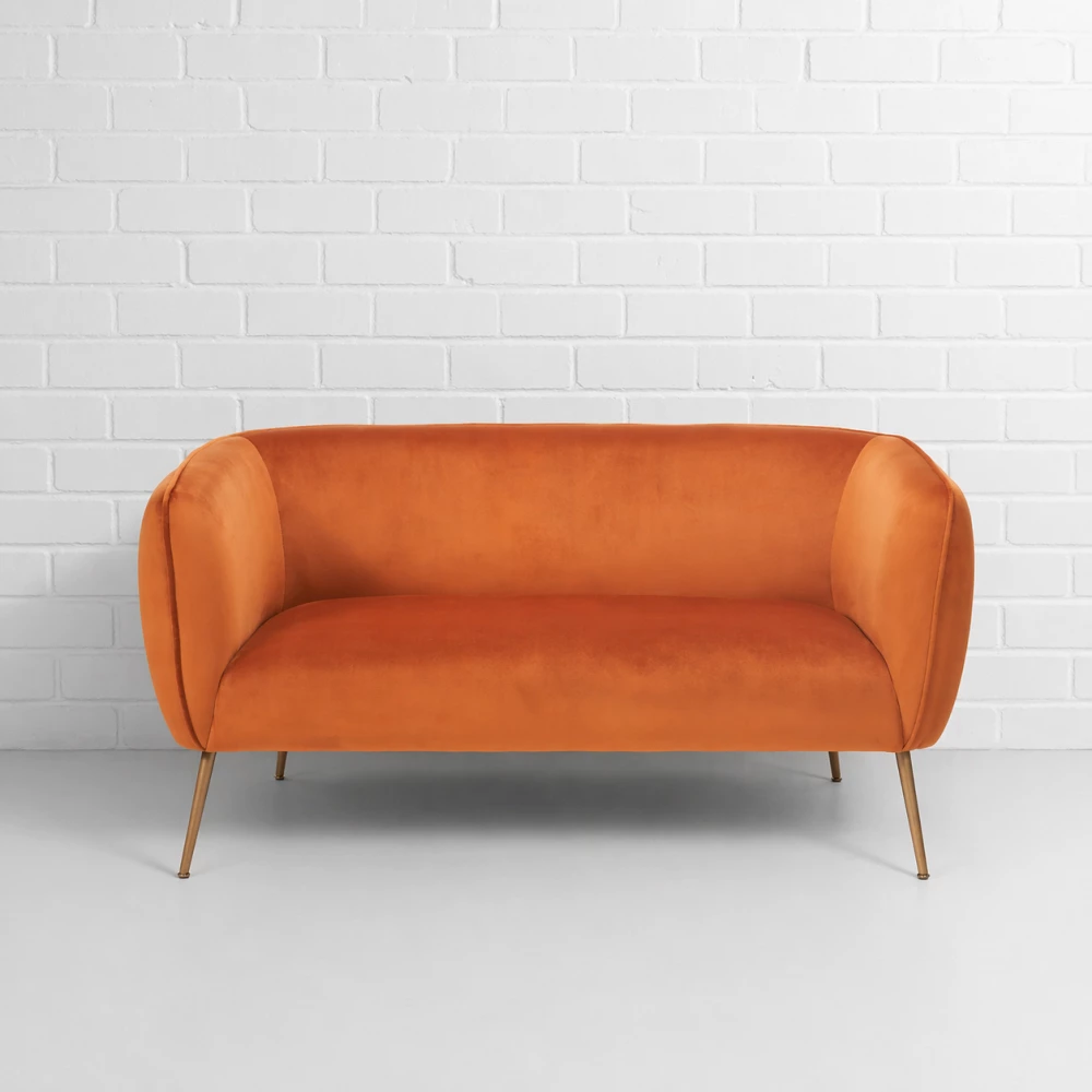 Velvet Amber Lush Sofa Hire Ff