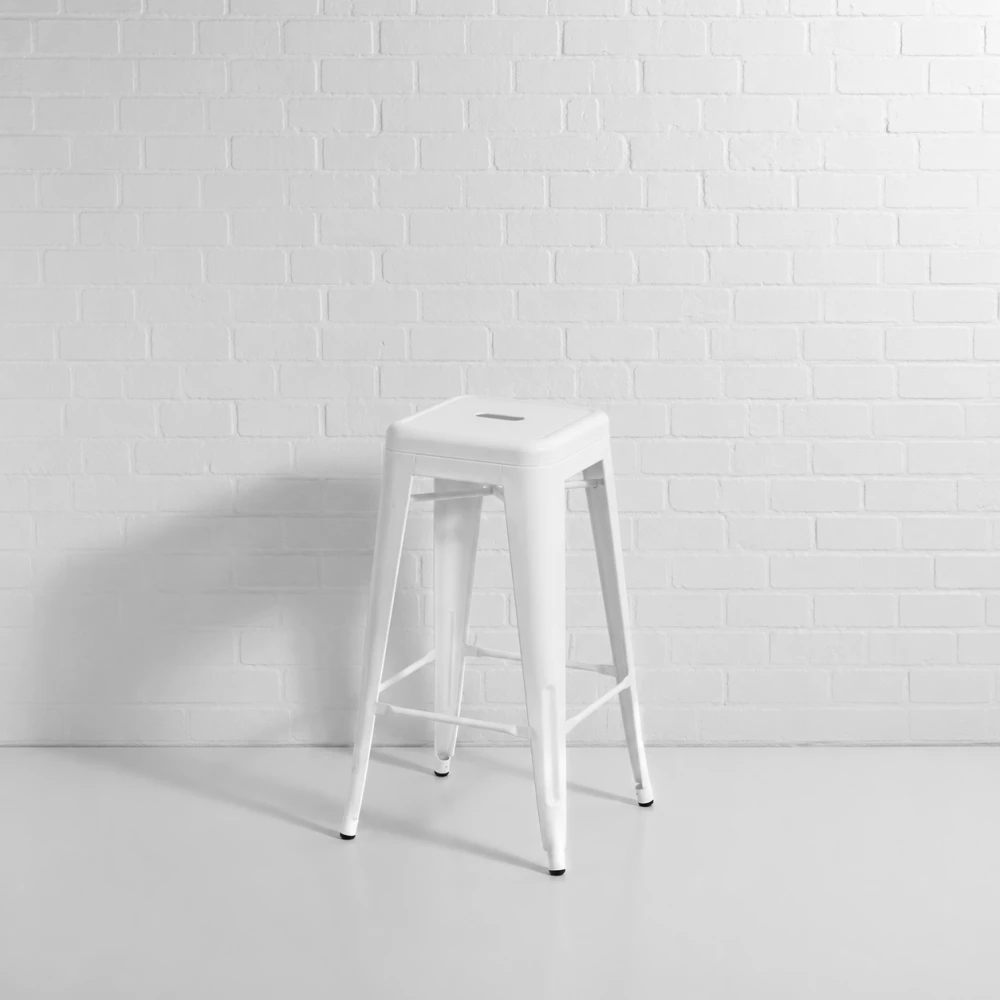 White Bistro Bar Stool Hire Ff