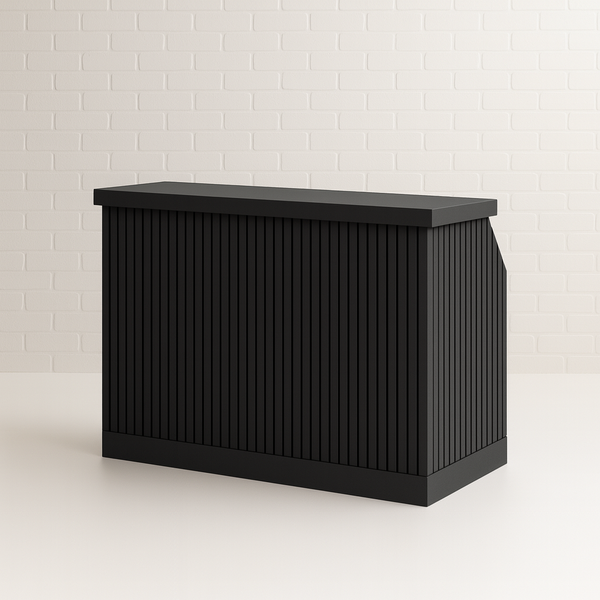 black slatted bar hire 2