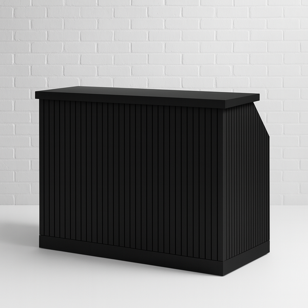 black slatted bar hire
