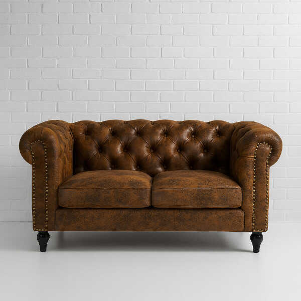 brown suede chesterfield sofa hire ff