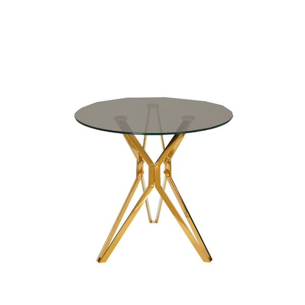 gold oppulence dark side table hire