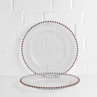 Rose Beaded Charger Plate Hire
