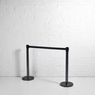 Black Post Retractable Barrier