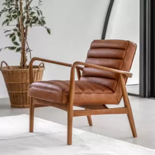 Broadway Leather Armchair (Brown)