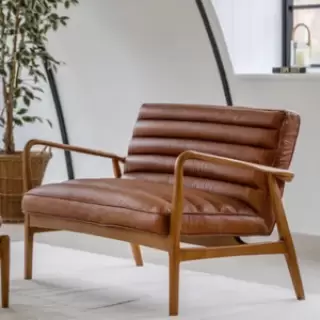 Broadway Leather Sofa (Brown)