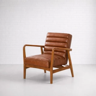 Downtown Leather Armchair (Brown)
