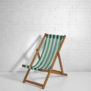 Green Stripes Deck Chair Hire