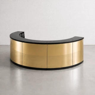 Round Mirror Bar (Gold) Half