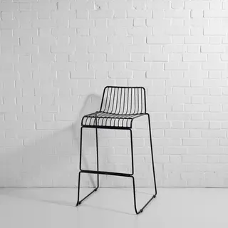 Black Steel Wire Bar Stool Hire