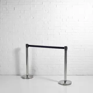 Black Strap Retractable Barrier Hire